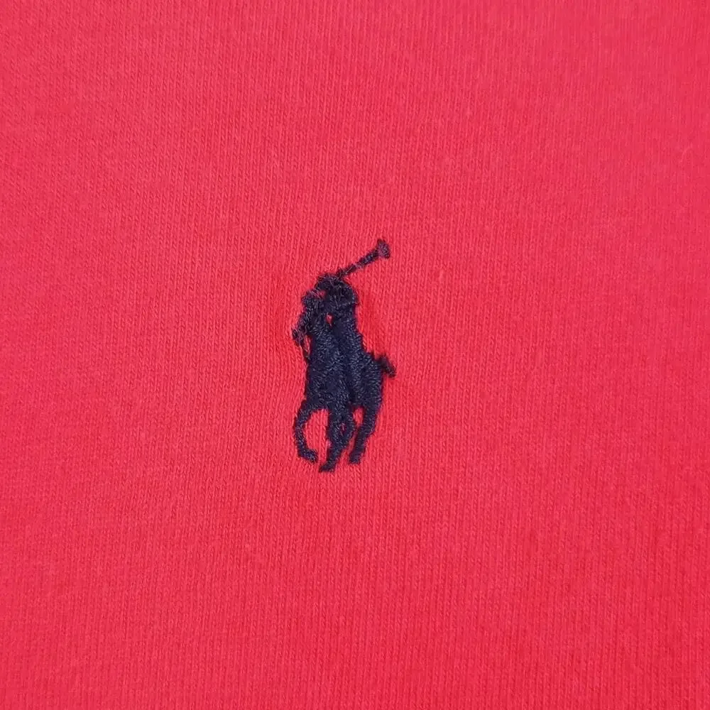 VTG Polo By Ralph Lauren Men M Red Embroidered Logo Designer Short Sleeve Tshirt